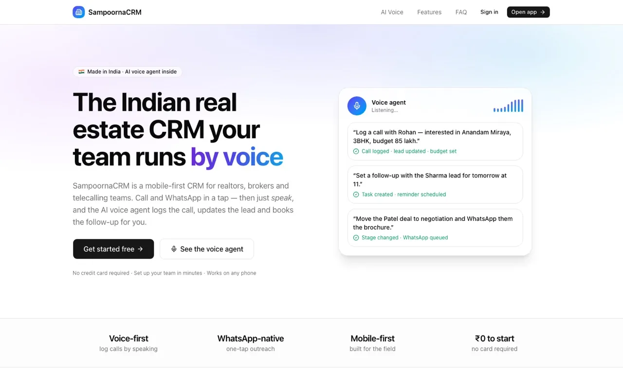 SampoornaCRM screenshot